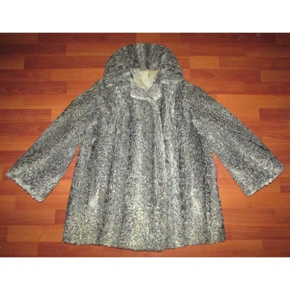 Vintage Silver Gray Persian Lamb Fur Coat - Picture 11 of 11
